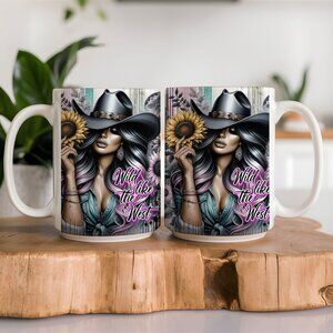 Wild Like The West Women Latte Mug With Spoon